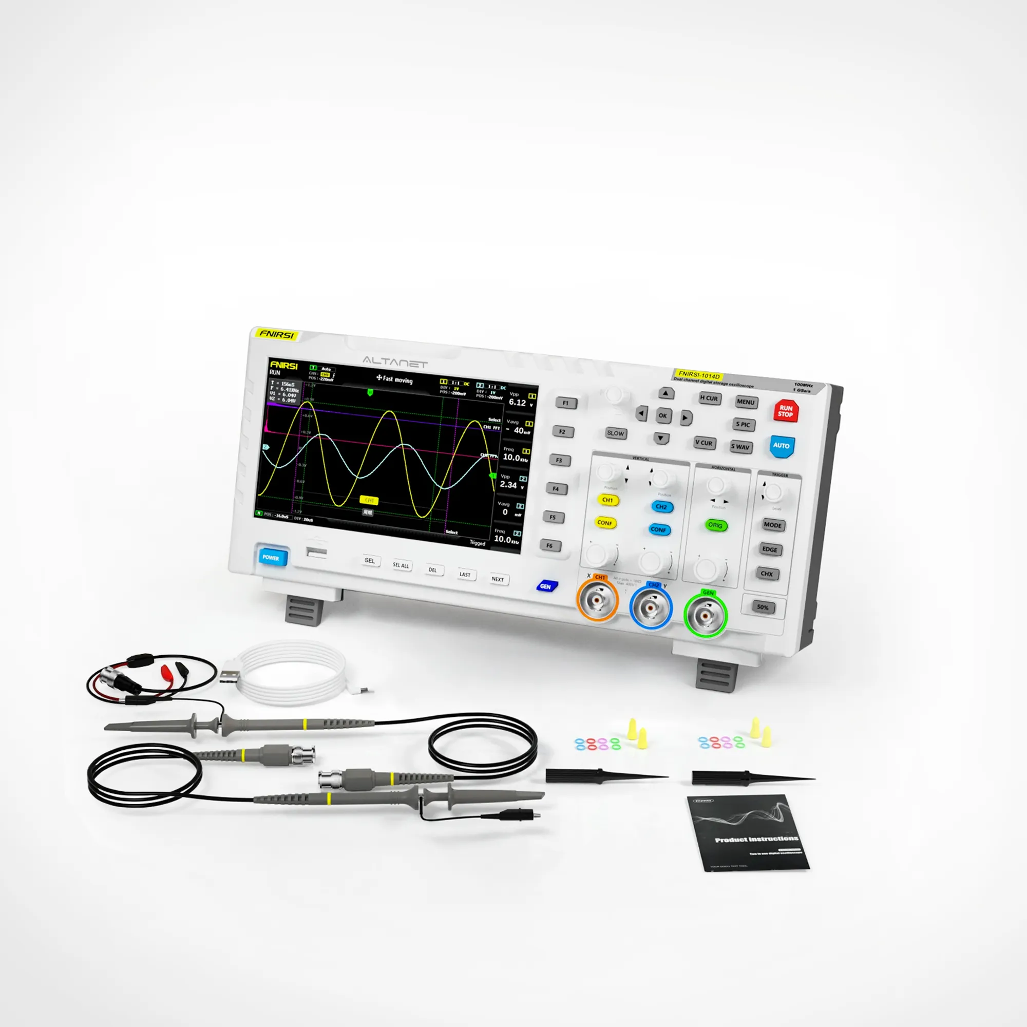 Osciloscopio Digital FNIRSI 1014D 100 MHz 2 Canales