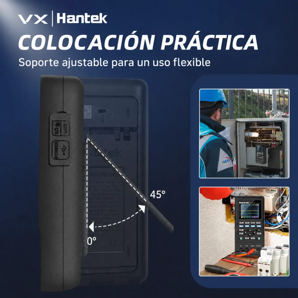 Osciloscopio Portátil Hantek 2C42 40 MHz con Multímetro - imagen 6