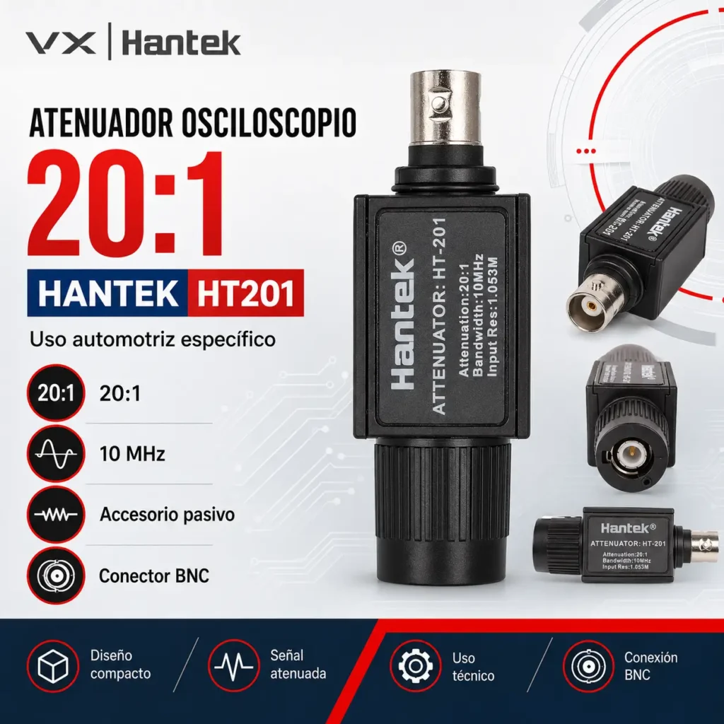 Kit 2 Atenuadores Hantek HT201 20:1 para Osciloscopio - imagen 4