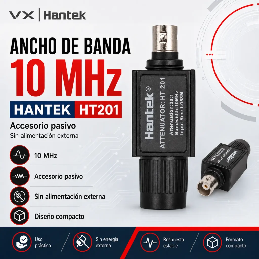 Kit 2 Atenuadores Hantek HT201 20:1 para Osciloscopio - imagen 7