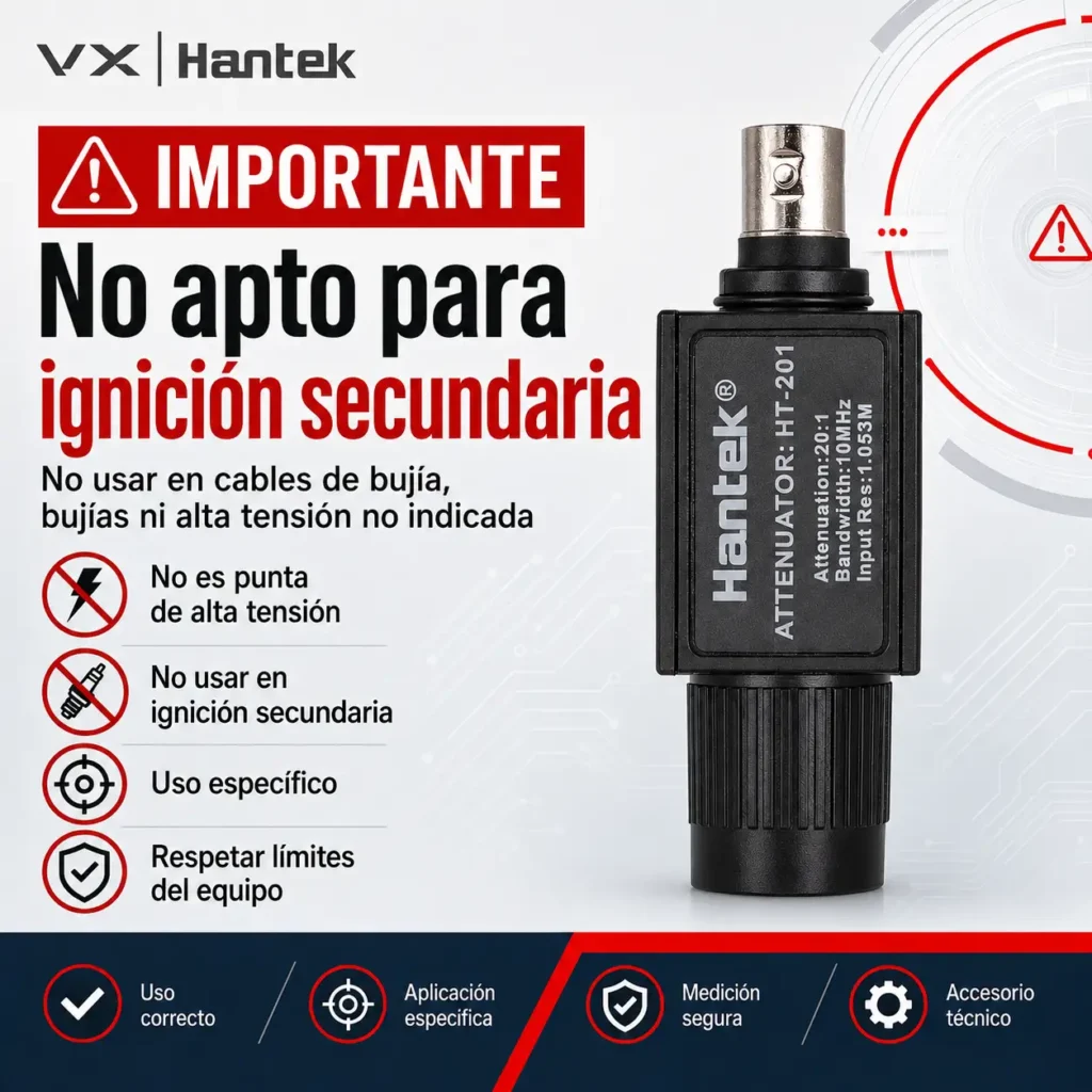 Kit 2 Atenuadores Hantek HT201 20:1 para Osciloscopio - imagen 6