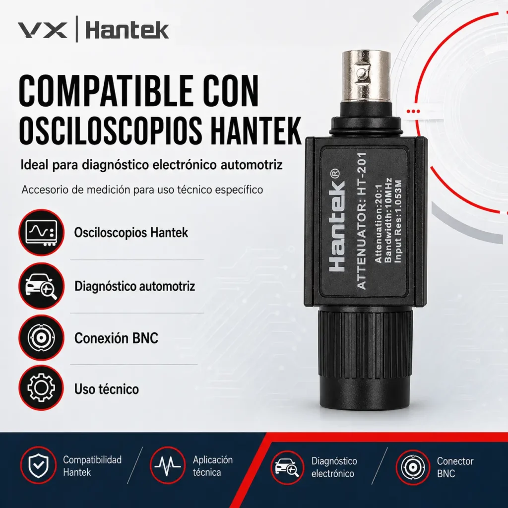Kit 2 Atenuadores Hantek HT201 20:1 para Osciloscopio - imagen 5