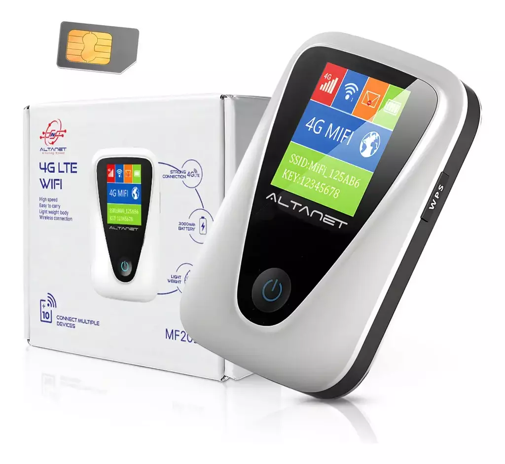 Módem Router 4G WiFi Portátil AltaNet AT002 con Batería 3000 mAh