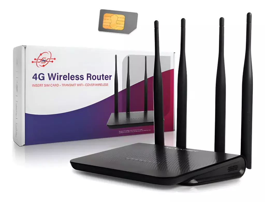 Módem Router 4G LTE AltaNet ETH31 SMA Negro