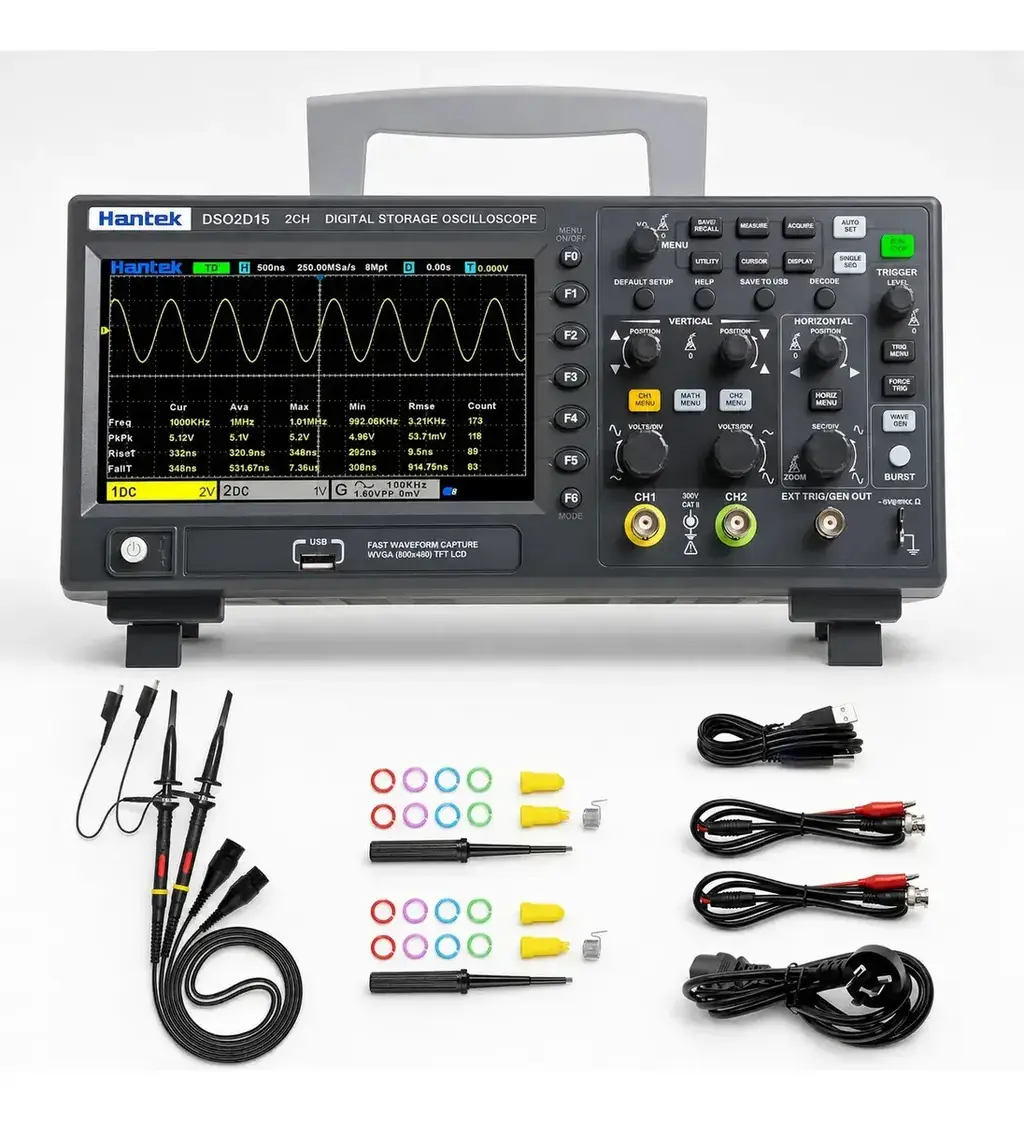 Osciloscopio de Banco Hantek DSO2D15 150 MHz con AFG
