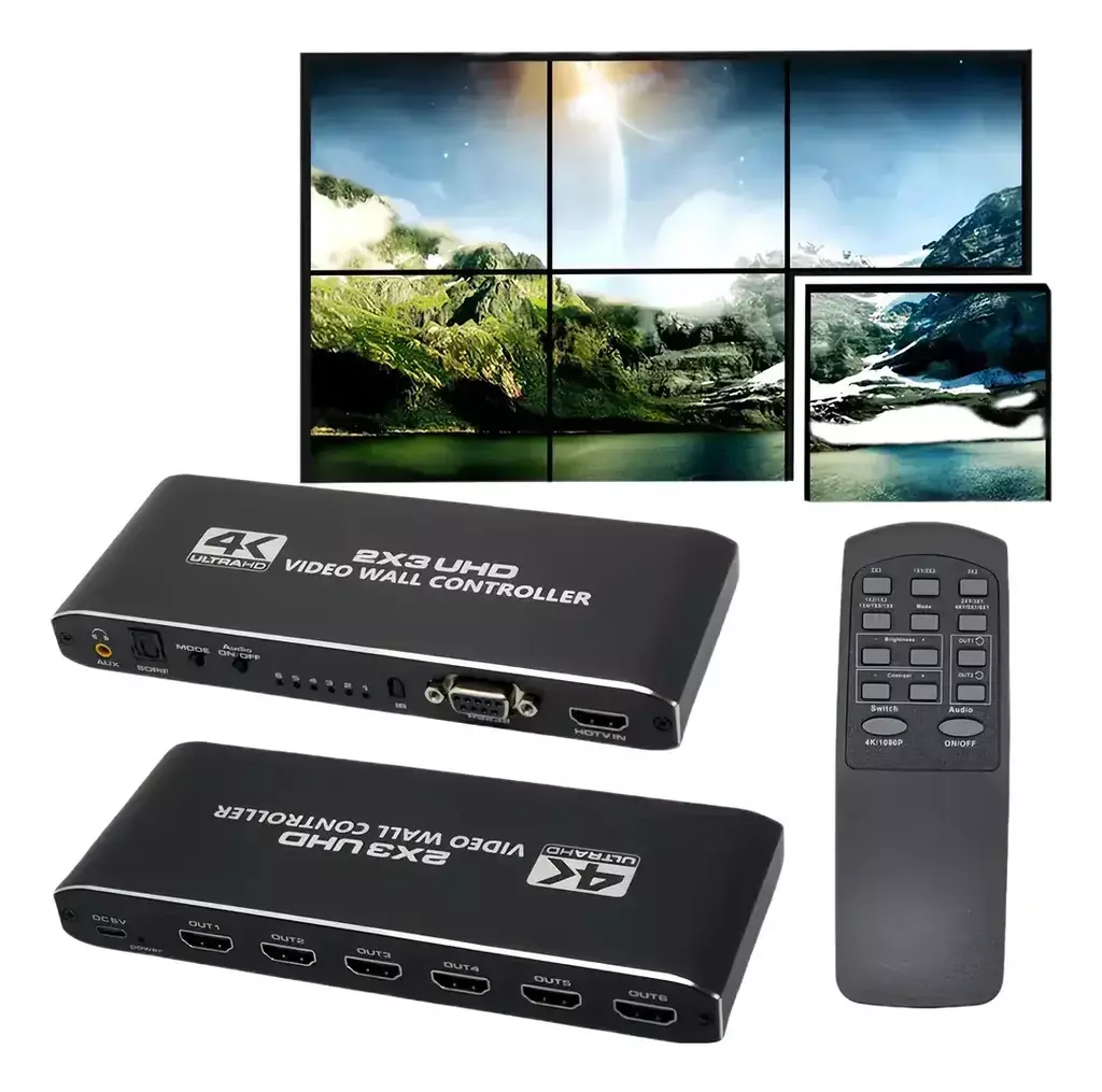 Controlador Video Wall AltaNet 2x3 4K 1 Entrada 6 Salidas