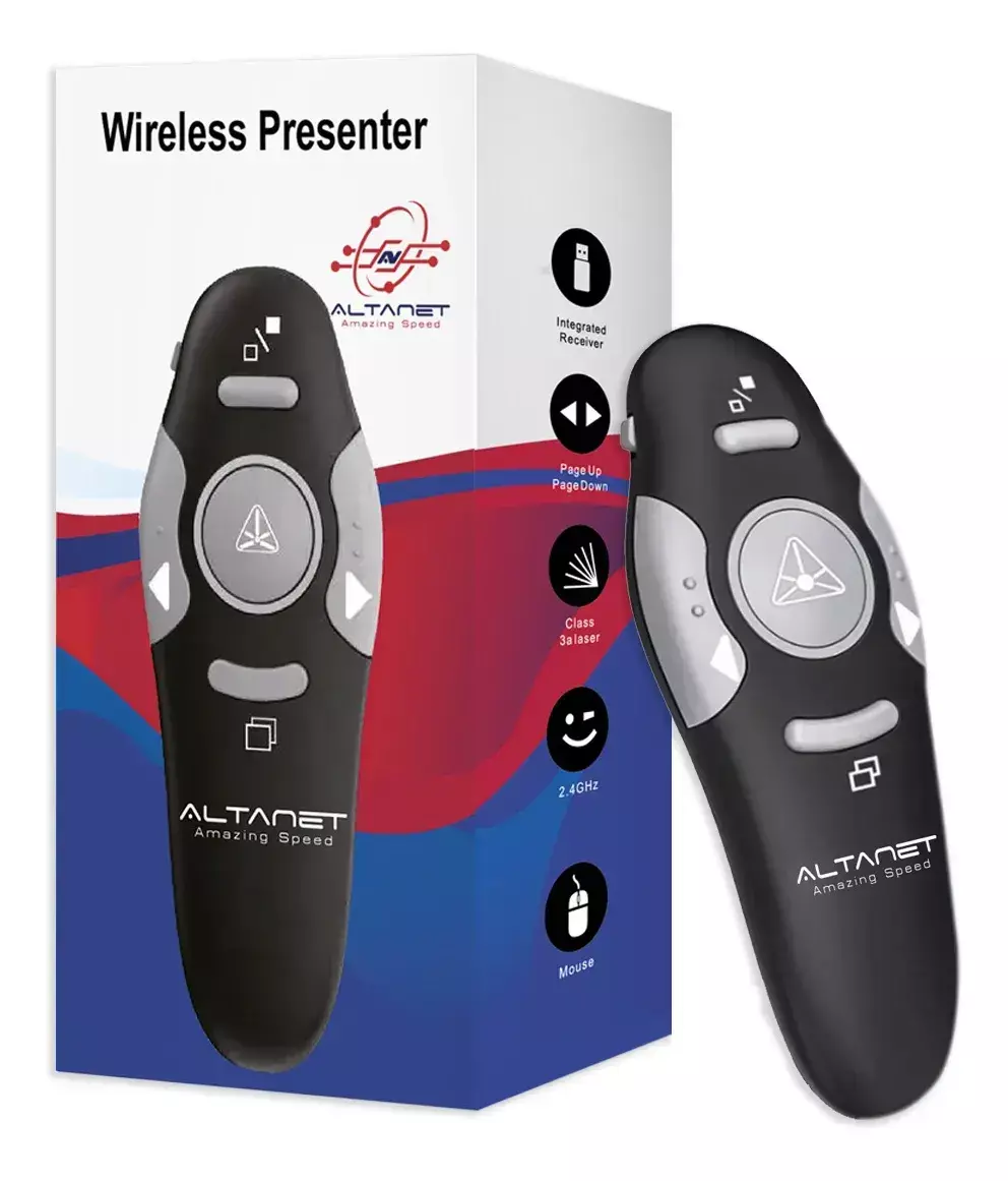 Presentador Inalámbrico AltaNet GM240 con Láser Rojo