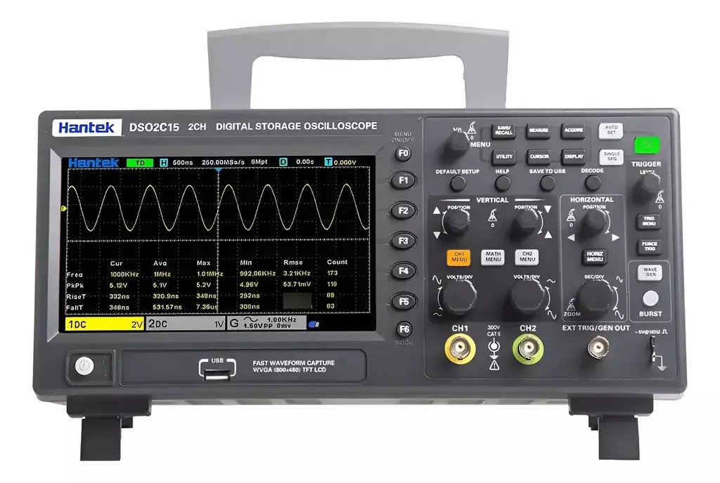 Osciloscopio de Banco Hantek DSO2D10 100 MHz con AFG