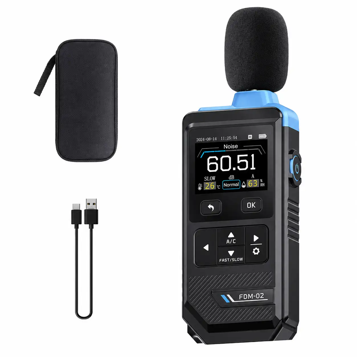 Decibelímetro Digital FNIRSI FDM-02 30 a 130 dB