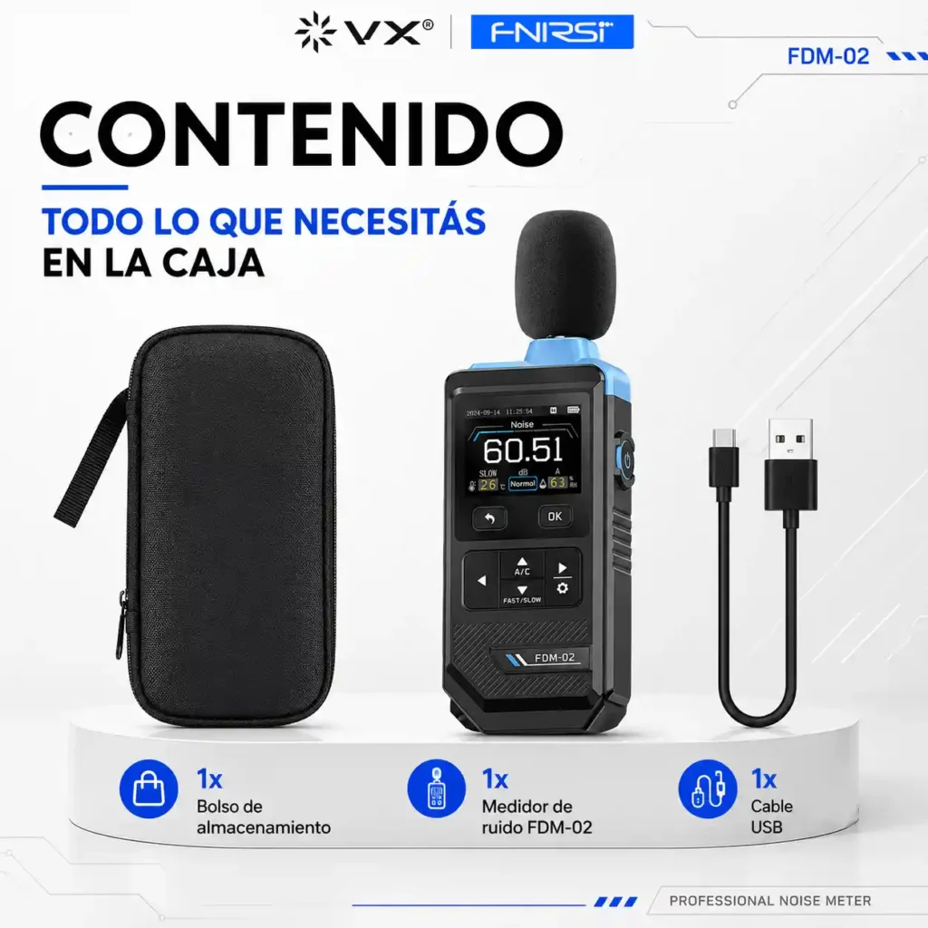 Decibelímetro Digital FNIRSI FDM-02 30 a 130 dB - imagen 3