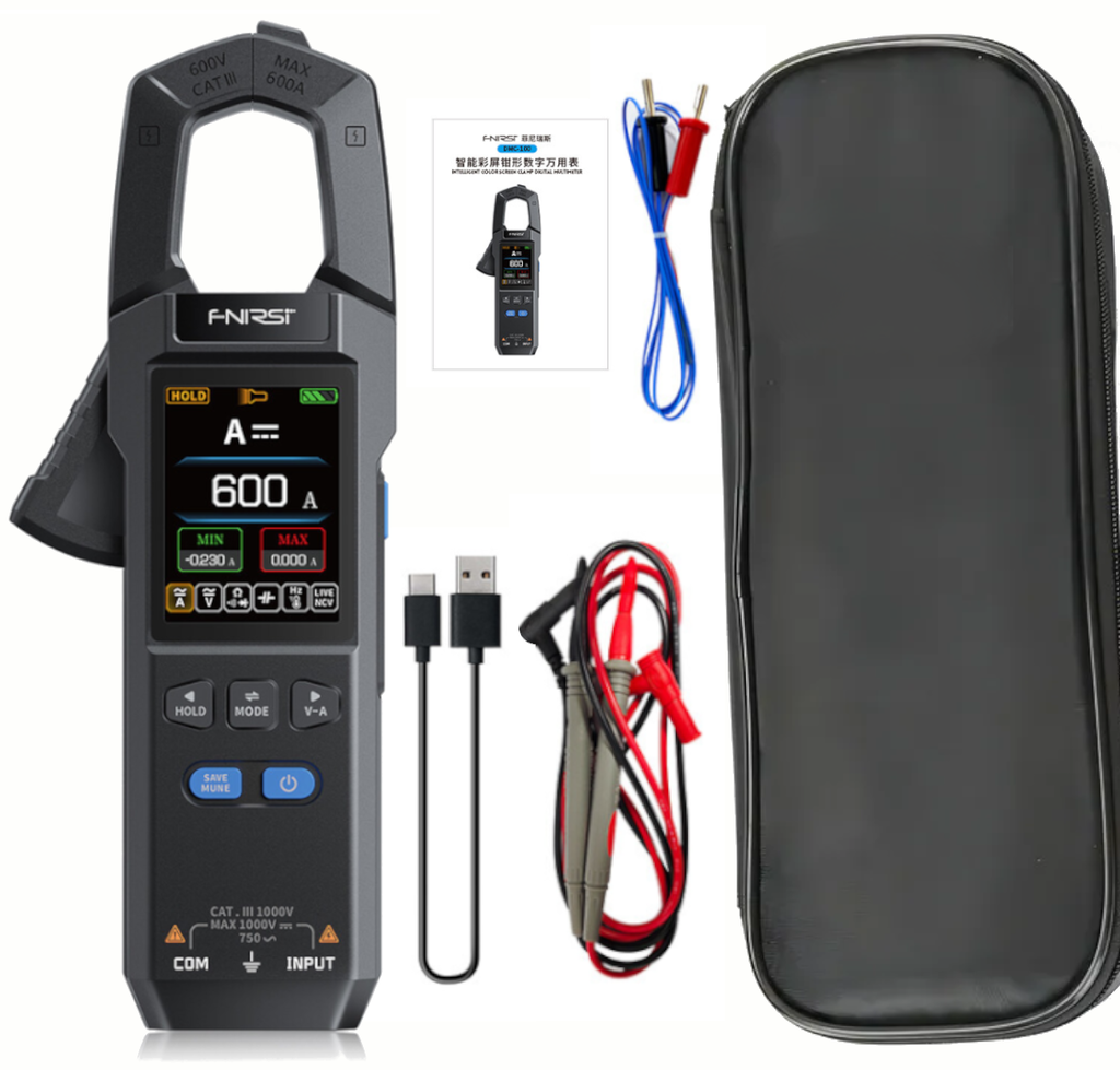 Pinza Amperimétrica FNIRSI DMC-100 AC/DC 600 A