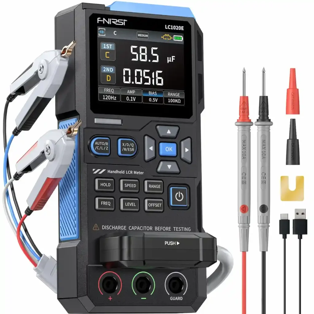 Medidor LCR FNIRSI LC1020E 100 kHz Alta Precisión