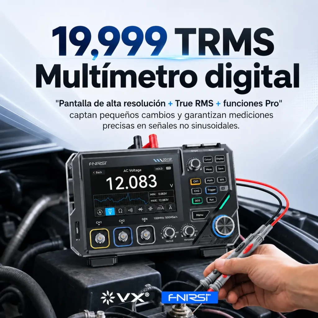Osciloscopio 3 en 1 FNIRSI 2D15P 100 MHz 2 Canales - imagen 9