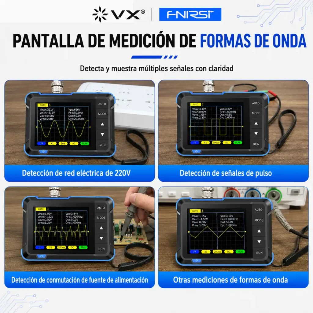 Osciloscopio Portátil FNIRSI DSO-152 Plus 200 kHz - imagen 7