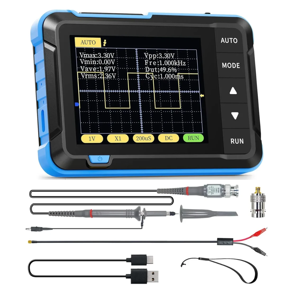 Osciloscopio Portátil FNIRSI DSO-152 Plus 200 kHz