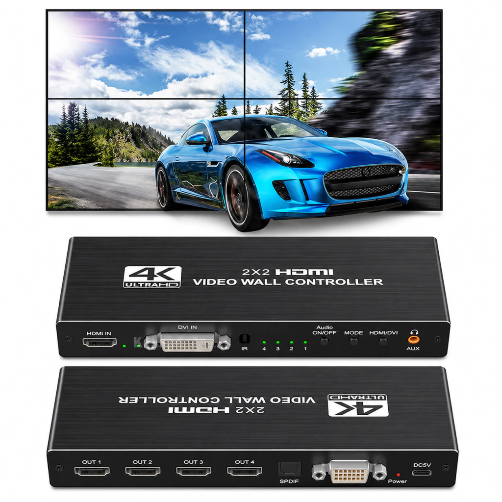Controlador Video Wall AltaNet 2x2 4K 1 Entrada 4 Salidas