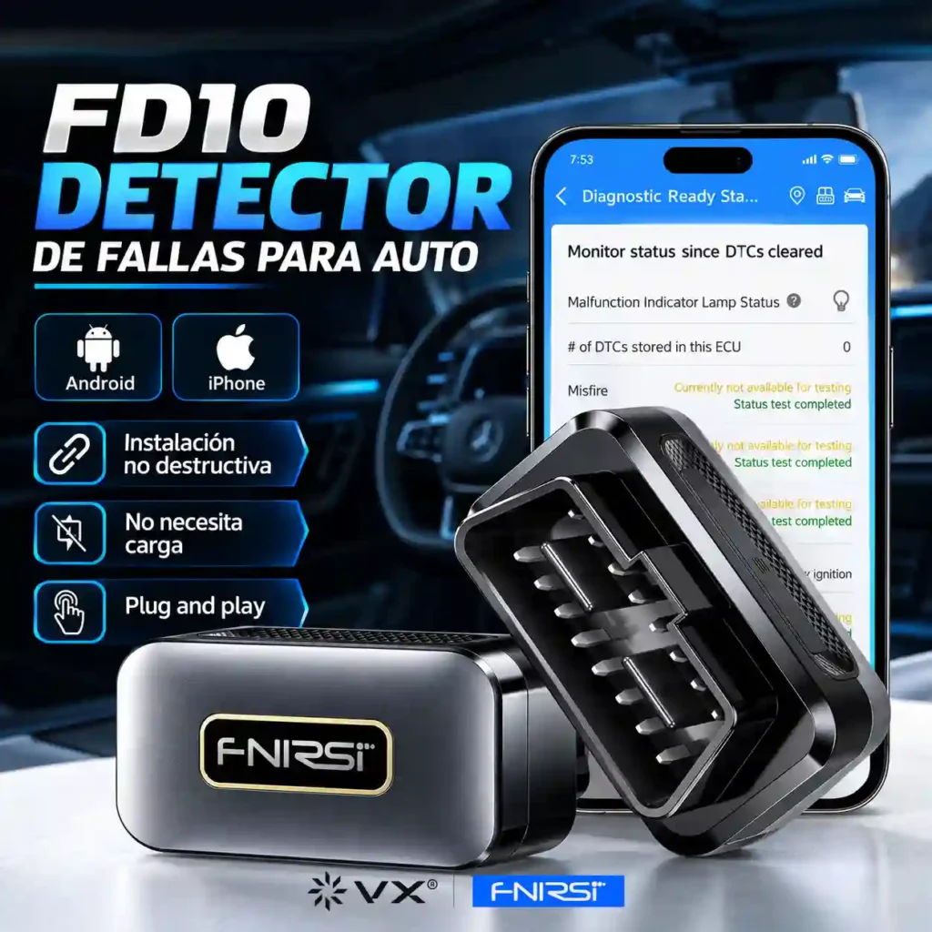 Scanner Automotriz OBD2 FNIRSI FD10 Bluetooth 5.1 - imagen 2