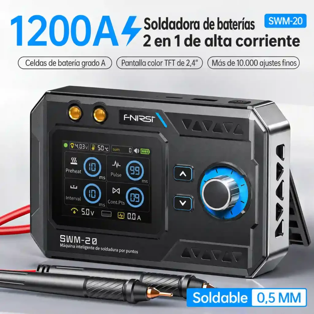 Soldadora de Punto FNIRSI SWM-20 1200 A Doble Pulso - imagen 2