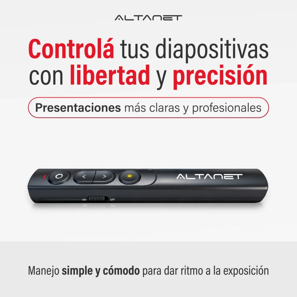 Presentador Inalámbrico AltaNet GM250 con Láser Rojo - imagen 2