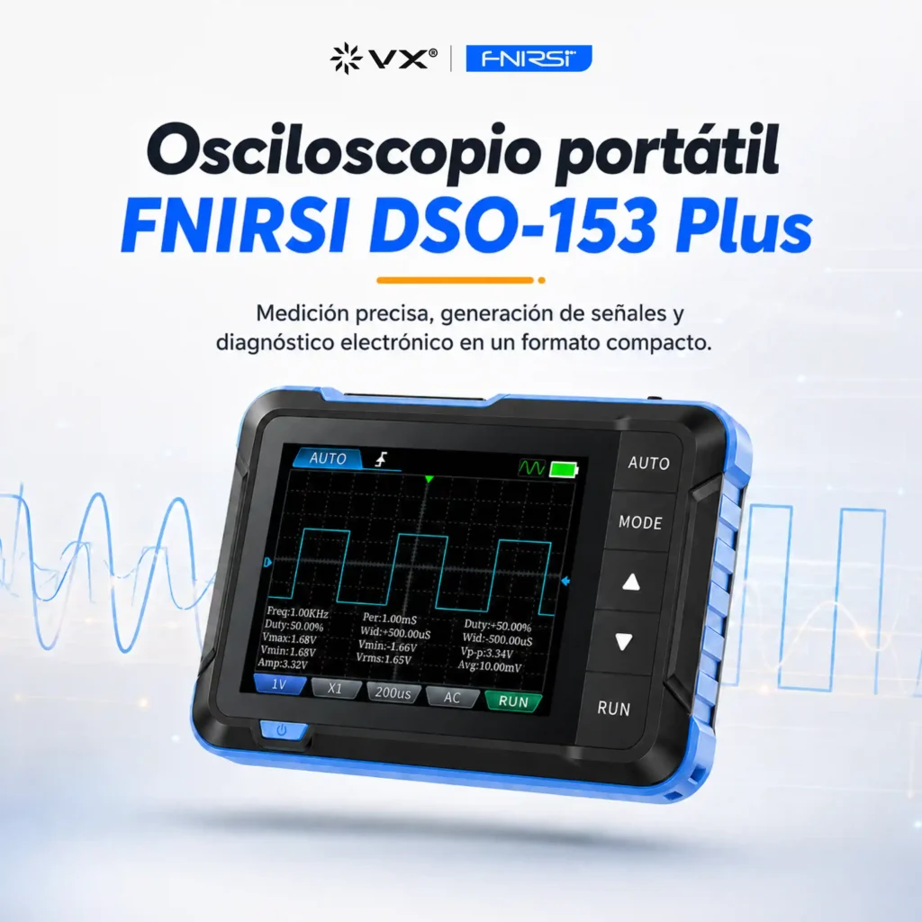 Osciloscopio Digital FNIRSI DSO-153 Plus 1 MHz - imagen 2