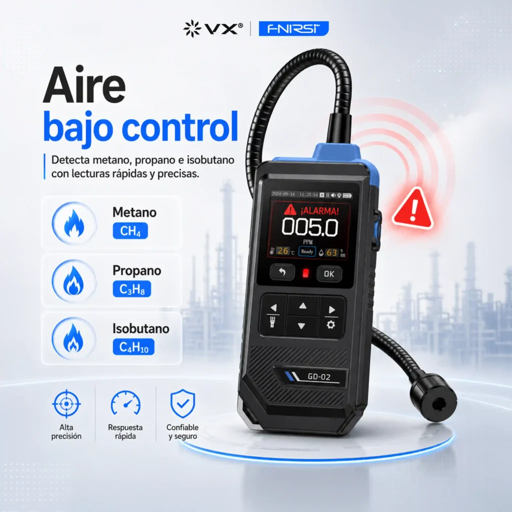 Detector de Gas Combustible FNIRSI GD-02 50000 ppm - imagen 3