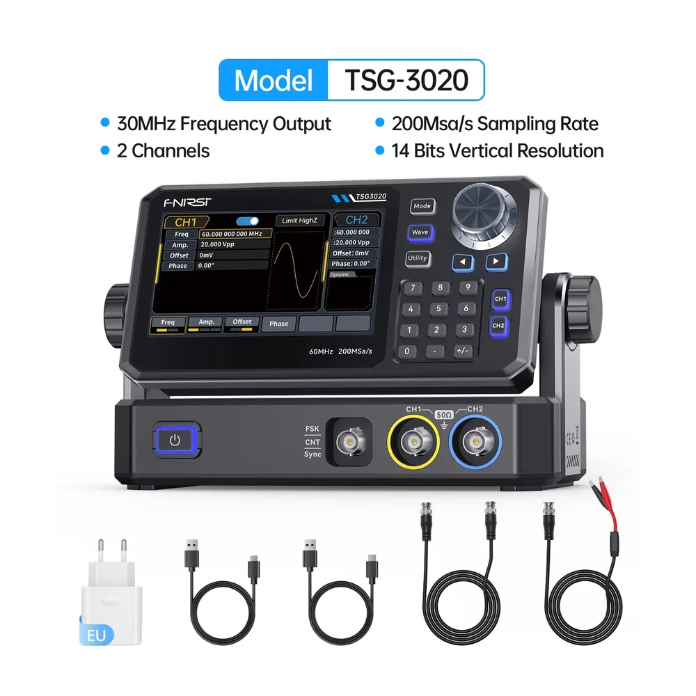 Generador de Funciones FNIRSI TSG3020 30 MHz 2 Canales