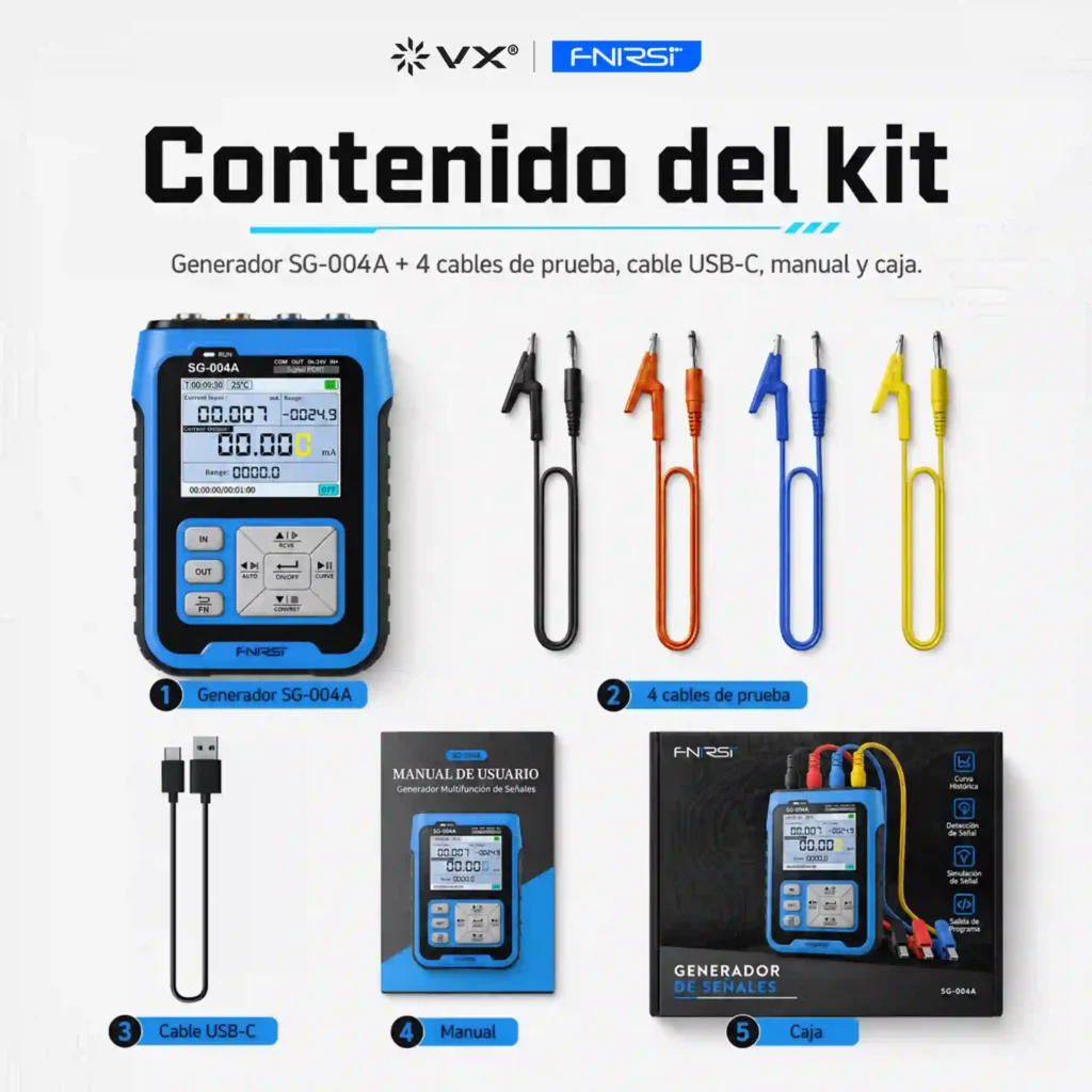 Generador de Señales FNIRSI SG-004A Multifunción Azul - imagen 3