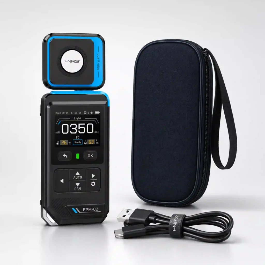 Luxómetro Digital FNIRSI FPM-02 con Temperatura y Humedad