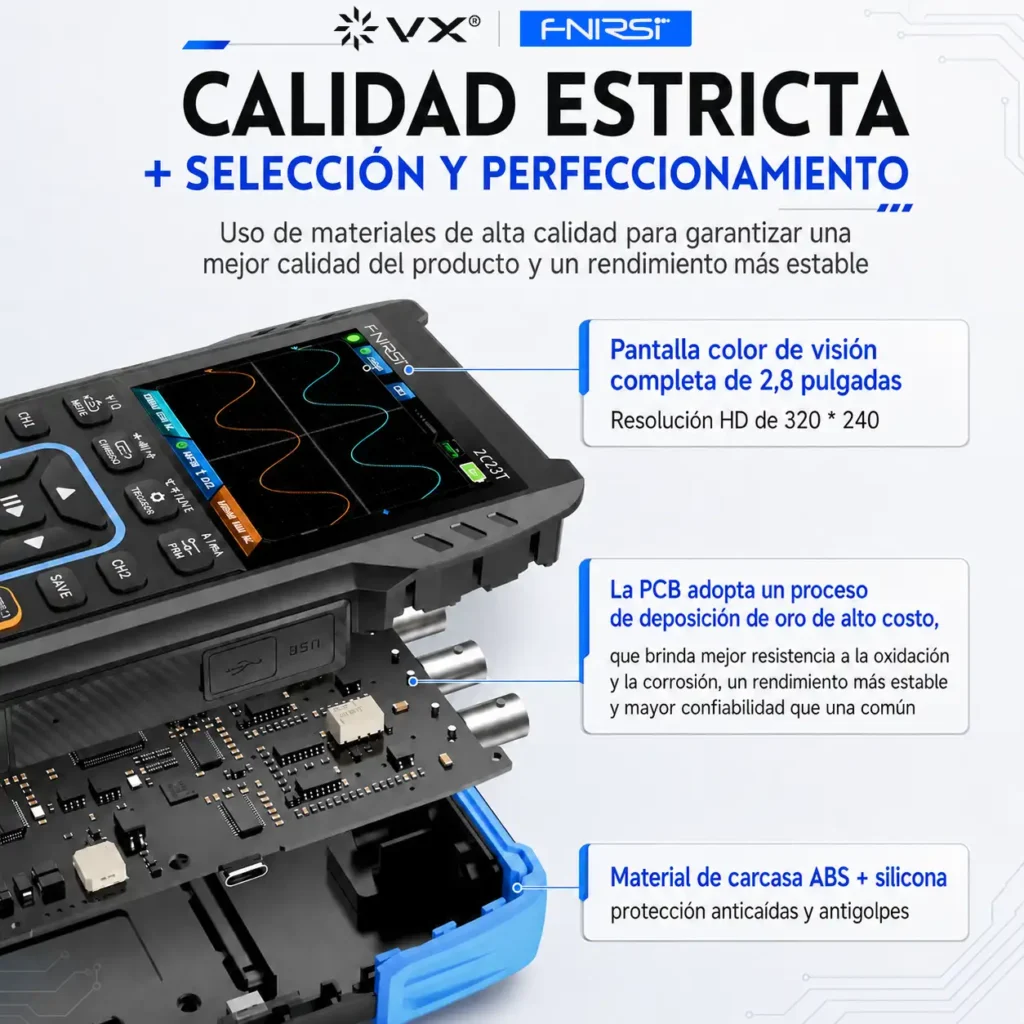 Osciloscopio Multímetro FNIRSI 2C23T Estándar 10 MHz 3 en 1 - imagen 8