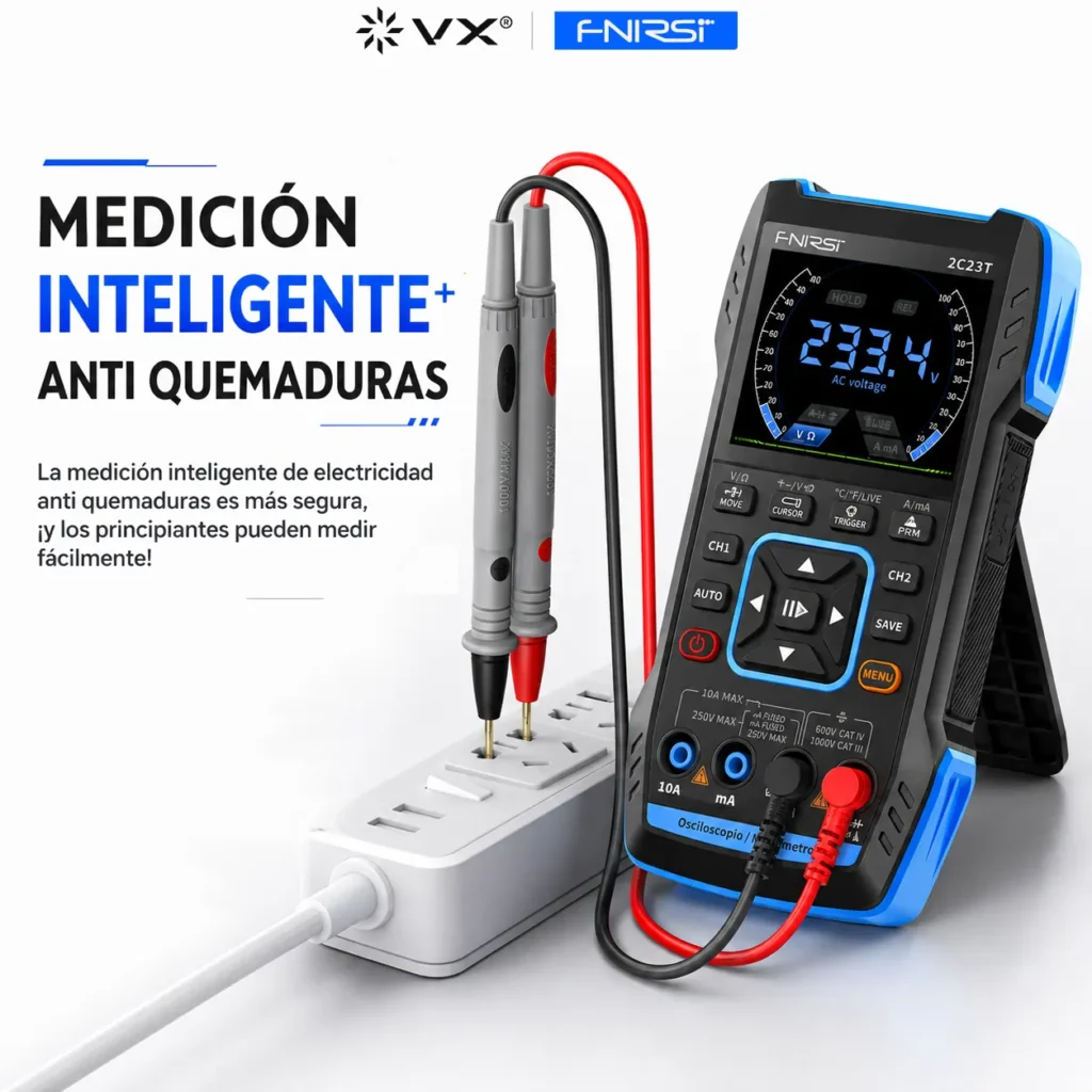 Osciloscopio Multímetro FNIRSI 2C23T Estándar 10 MHz 3 en 1 - imagen 9