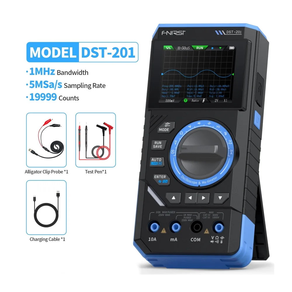 Osciloscopio Multímetro FNIRSI DST-201 3 en 1 1 MHz