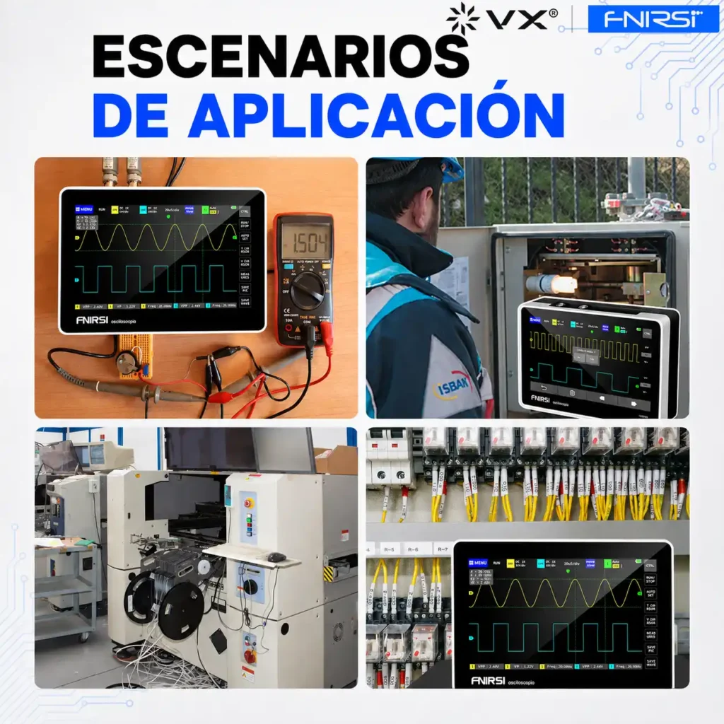 Osciloscopio Tablet FNIRSI 1013D 100 MHz 2 Canales - imagen 13