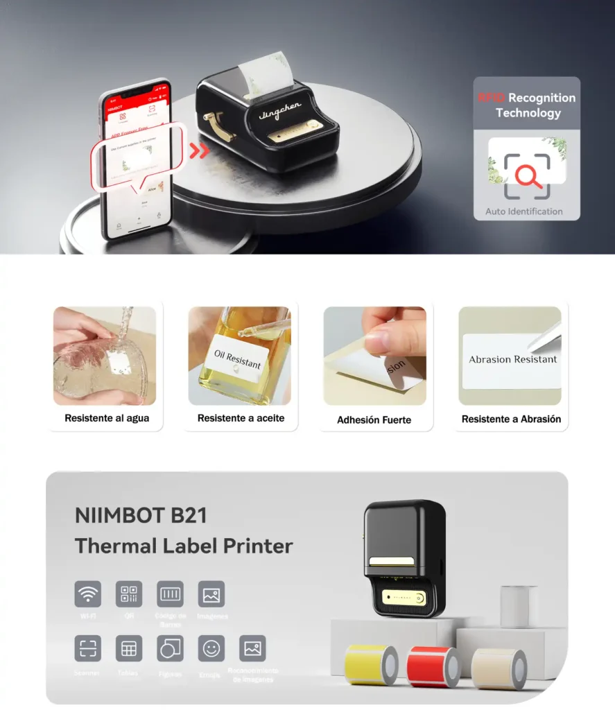 Impresora Térmica Portatil Niimbot B21 S - imagen 2