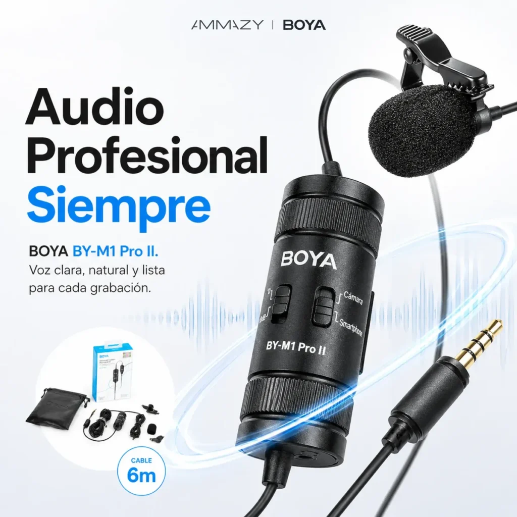 Micrófono Lavalier BOYA BY-M1 Pro II - imagen 2