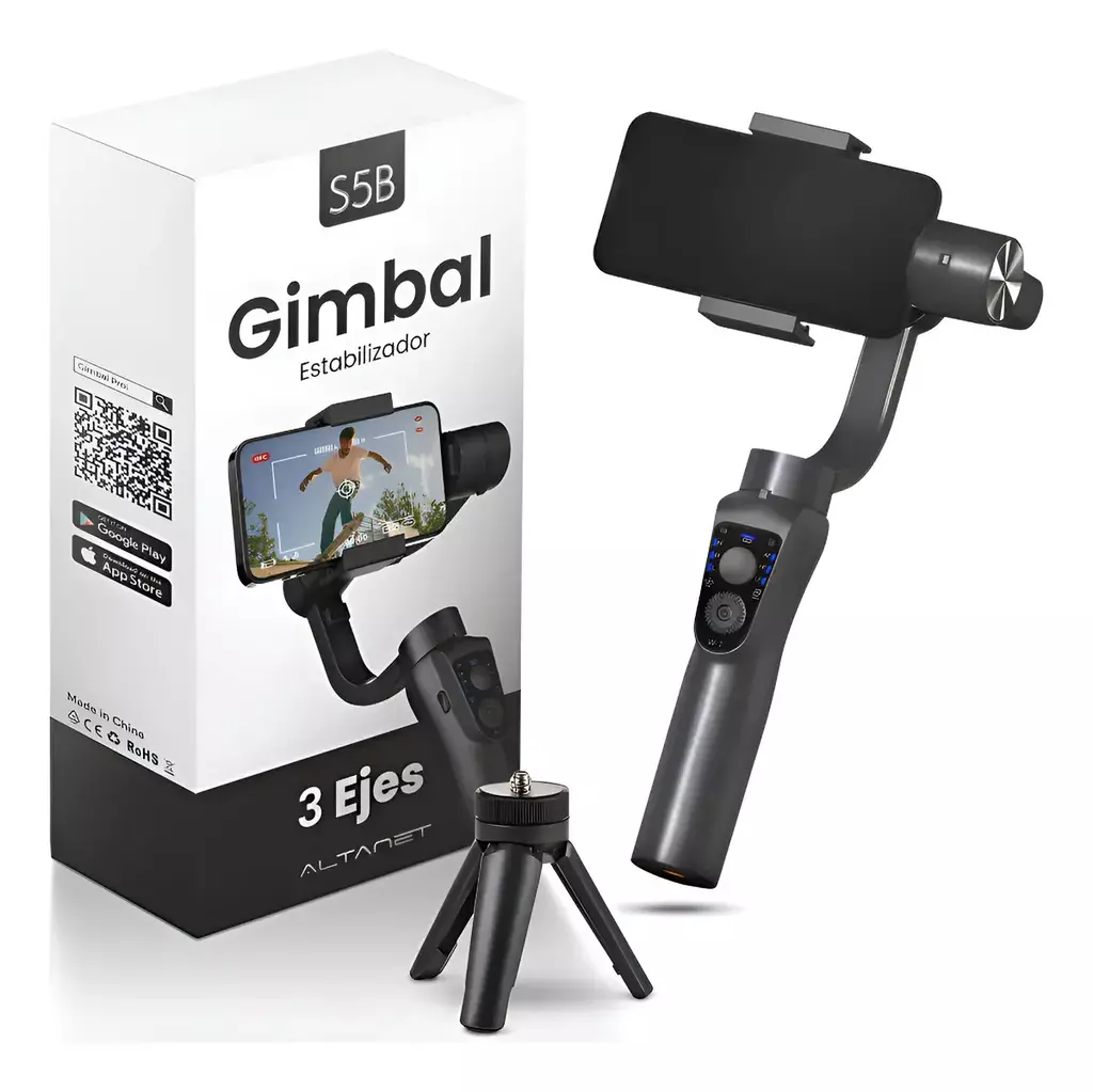 Gimbal para Celular AltaNet S5B 3 Ejes Negro - imagen 4