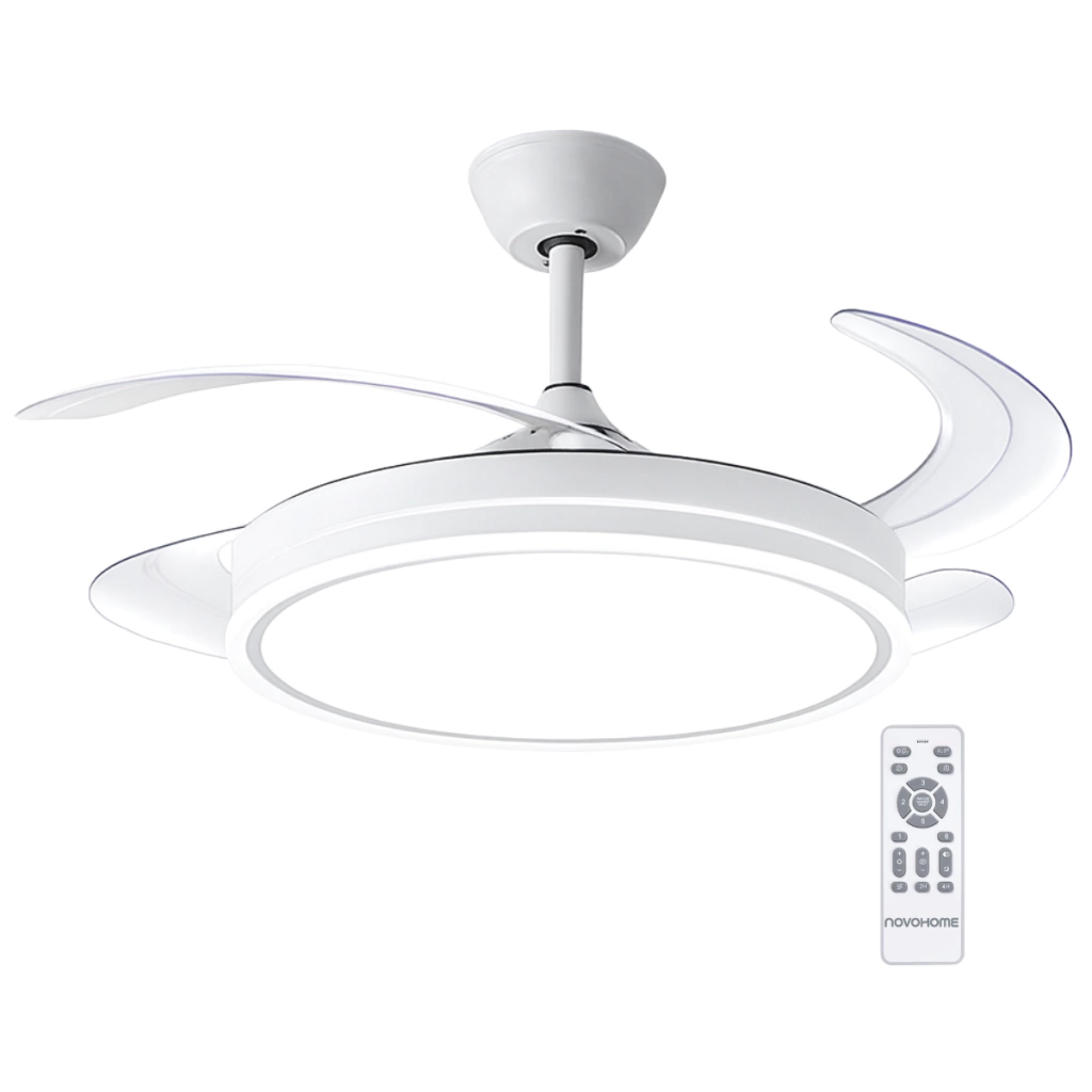 Ventilador Novohome De Techo C/Luz Led y Aspas Retractiles