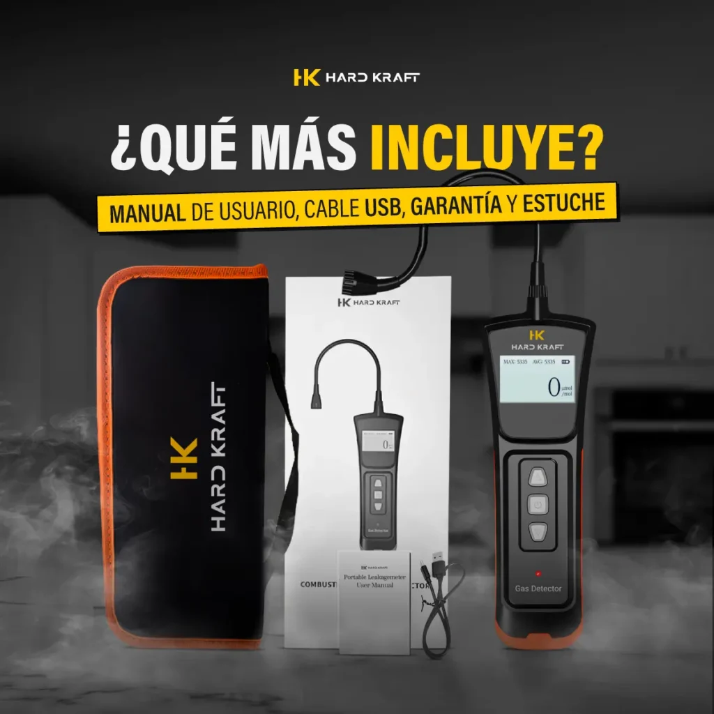 Detector de Metano Hardkraft GM254 NM393 0 a 10000 ppm - imagen 6