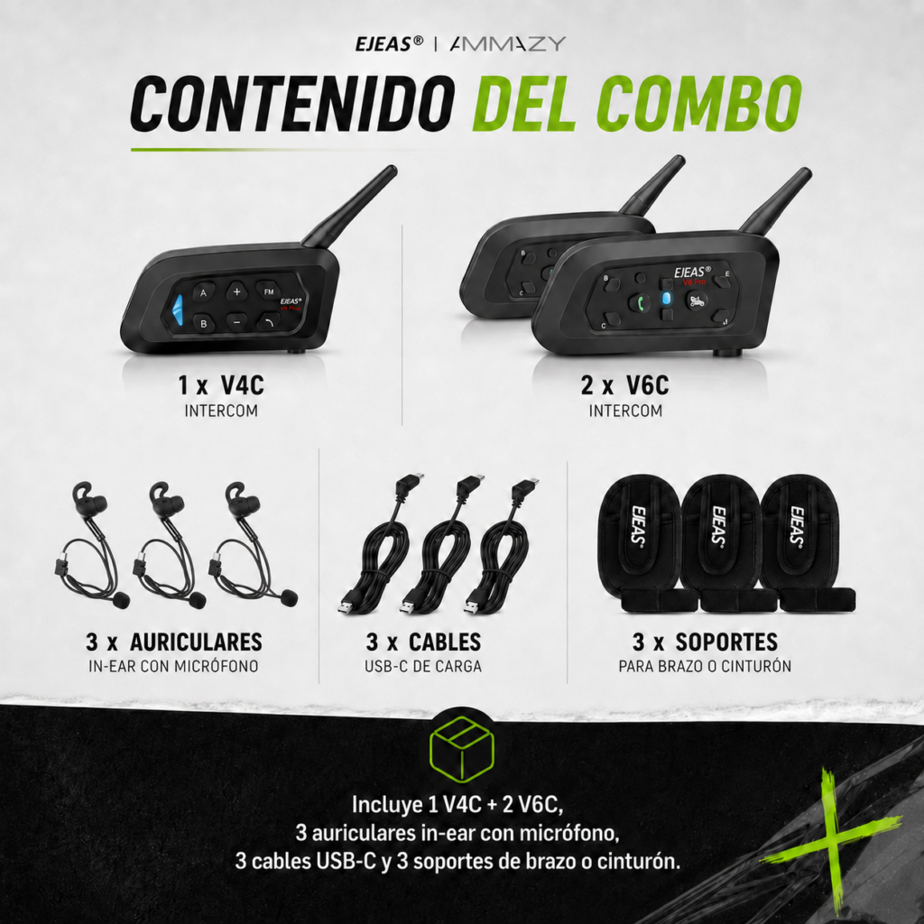 Combo 3 intercomunicadores Ejeas 2xV6C 1xV4C - imagen 6
