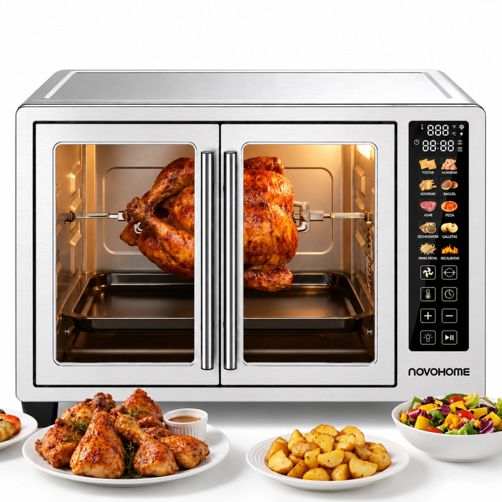 Horno Novohome Eléctrico Digital Touch 48 Lts 10 Funciones