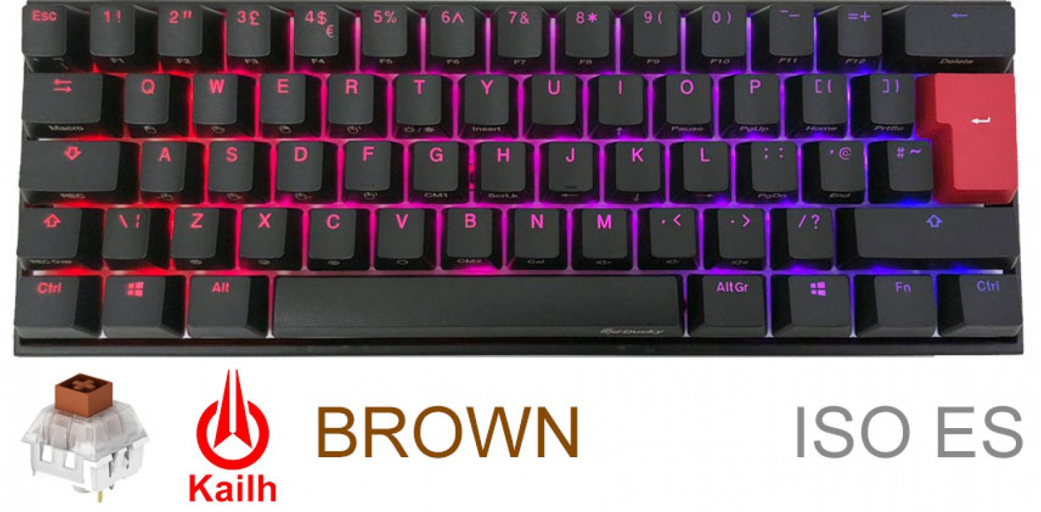 Teclado Ducky Mecha Mini V2 RGB Kailh BOX Brown ISO SP