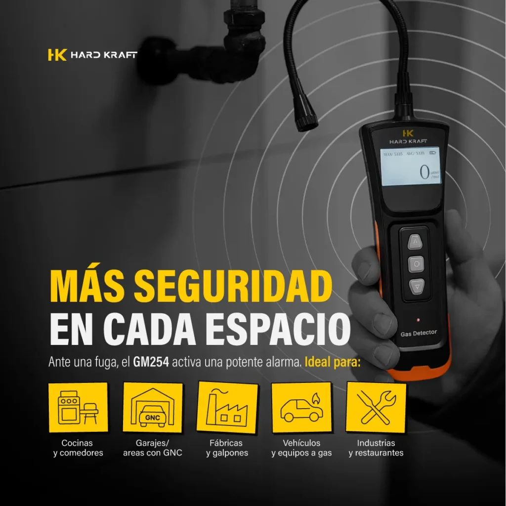 Detector de Metano Hardkraft GM254 NM393 0 a 10000 ppm - imagen 8