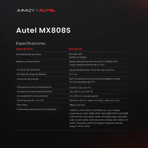 Scanner automotriz Autel MaxiCheck MX808S - imagen 5