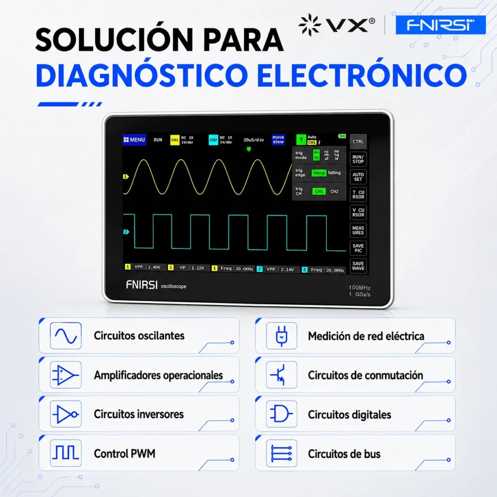 Osciloscopio Tablet FNIRSI 1013D 100 MHz 2 Canales - imagen 15