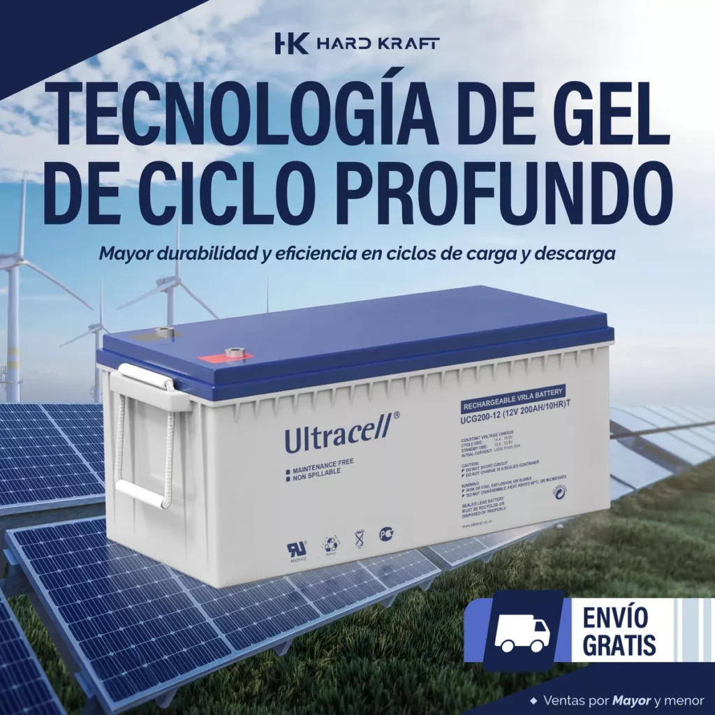 Batería Gel Ultracell UCG200-12 200Ah 12V Ciclo Profundo - imagen 3