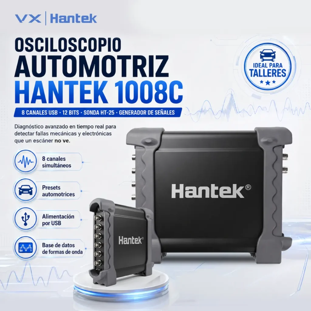 Osciloscopio Automotriz USB Hantek 1008C 8 Canales - imagen 10