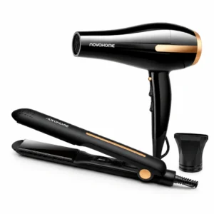 Kit Secador De Pelo 2000W + Planchita Alisadora 45W Novohome