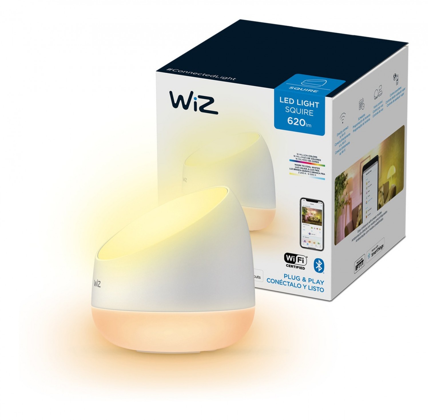 Lámpara WiZ Hue Wi-Fi BLE Portable Squire Type C