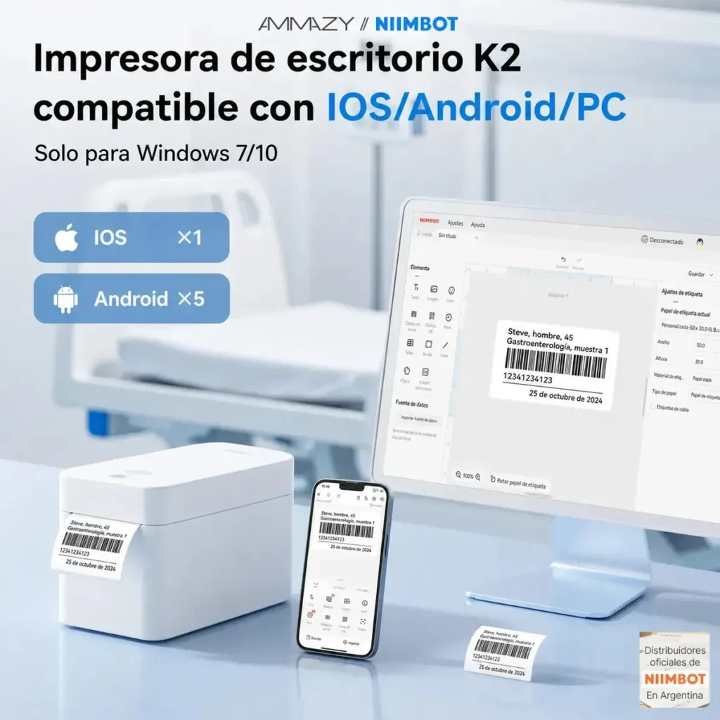 Impresora Térmica Pórtatil Niimbot K2 - imagen 6