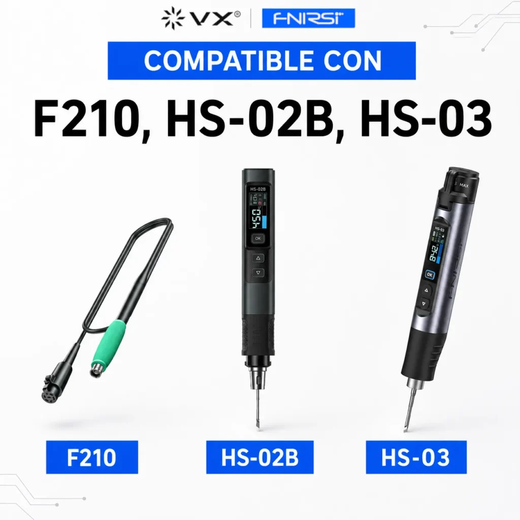 Punta F210 Extra Fina 0,6 mm para Soldador FNIRSI HS-02 - imagen 6