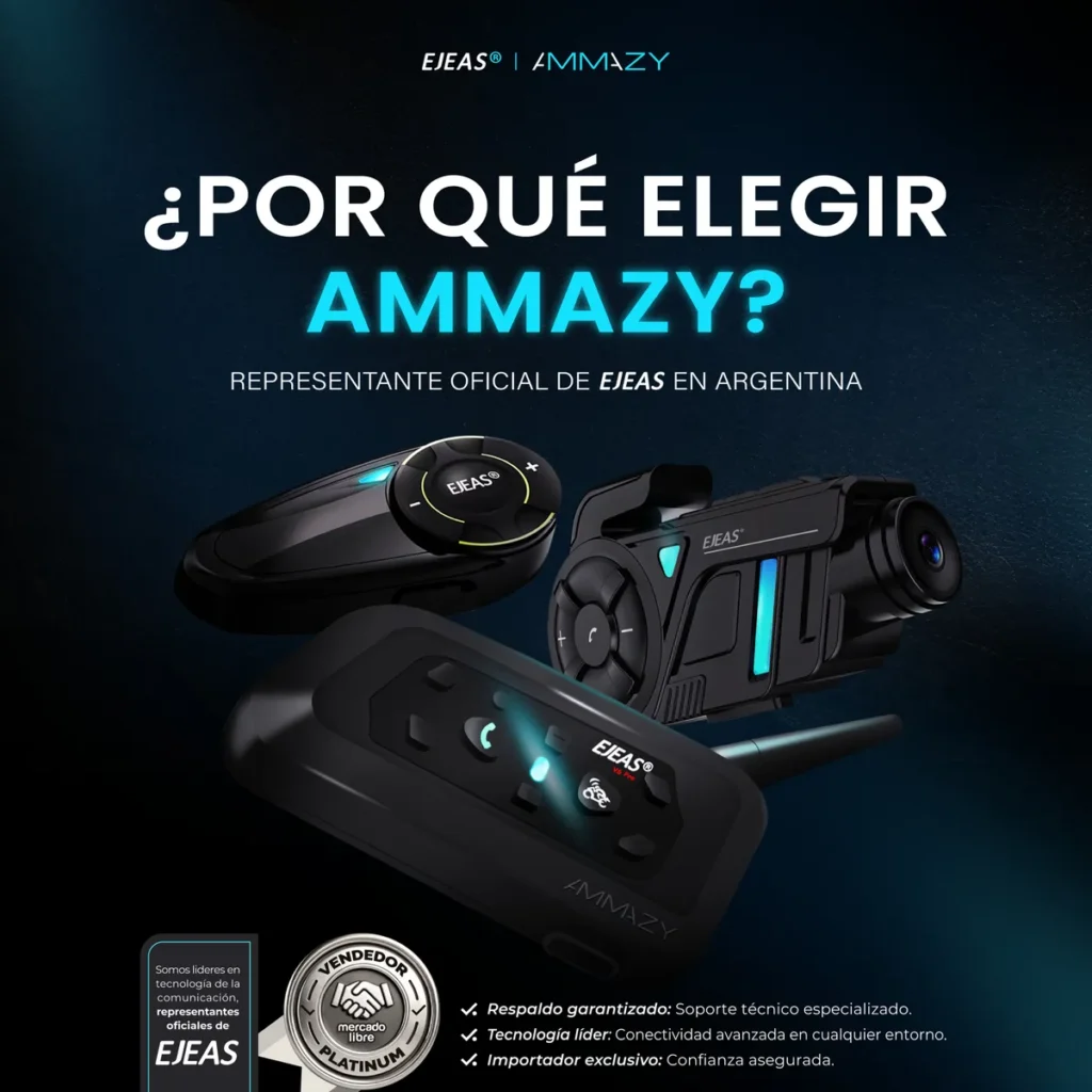 Combo 2 Intercomunicadores Moto Ejeas V6 Pro+ - imagen 7